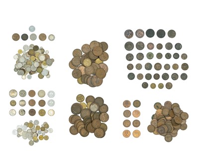 Lot 29 - A collection of GB & World coins, including George III copper examples.