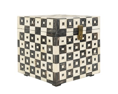 Lot 75 - A contemporary Indian checkerboard box.