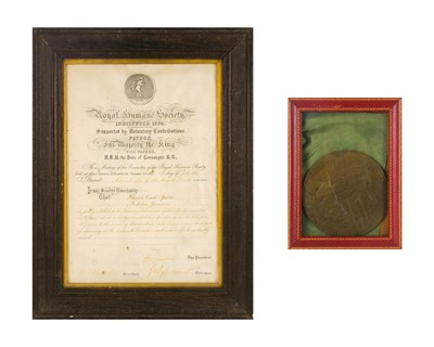 Lot 154 - WW1 Death Plaque and Humane Society Certificate.