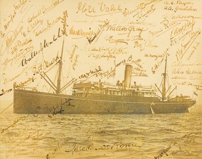 Lot 407 - SS Arzila photo with signatures.