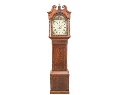 Lot 745 - A 19th century mahogany eight day longcase clock.