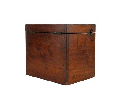 Lot 27 - A late 19th century mahogany cased slide preparation cabinet.