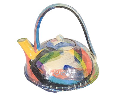 Lot 328 - A studio pottery teapot.