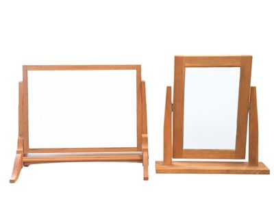 Lot 231 - An Air Ministry oak swing toilet mirror.