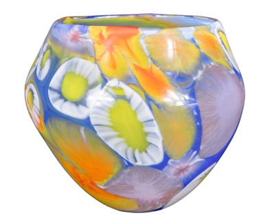 Lot 126 - Norman Stuart Clarke (1946) A millefiori glass vase.