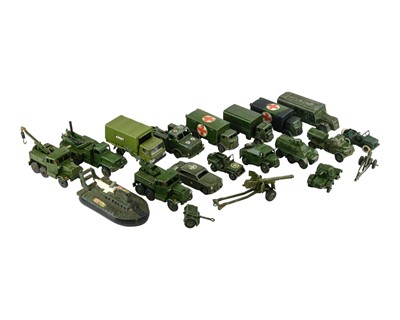 Lot 313 - Dinky Army Vehicles- mixed lot of play worn.