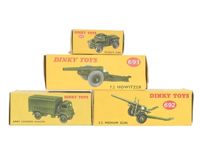Lot 265 - Dinky Army Vehicles x4 boxed.