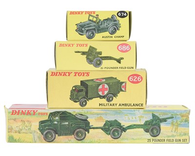 Lot 293 - Dinky Army Vehicles x4 boxed.