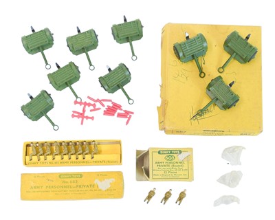 Lot 292 - Dinky Army Trade Boxes x3.