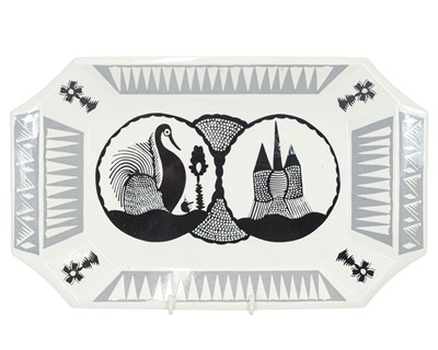 Lot 37 - Scottie Wilson (1888-1972) for Royal Worcester, a tea service for six.