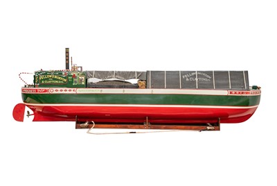 Lot 409 - A scratch built motorised model of the coal barge 'Progress'.