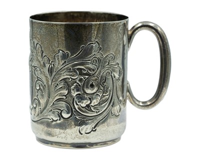 Lot 101 - A silver christening cup by Richard Richardson.