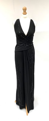 Lot 2814 - Two elegant long black evening dresses by...