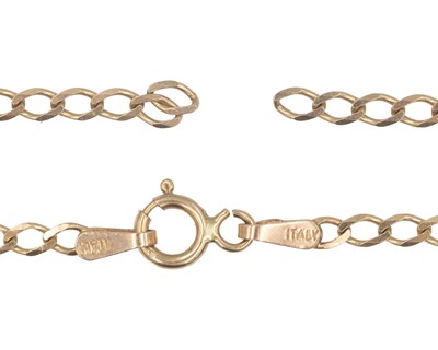 Lot 223 - Two 9k yellow gold necklaces.