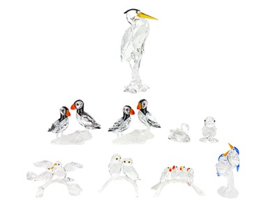 Lot 66 - Swarovski Crystal - A collection of birds.