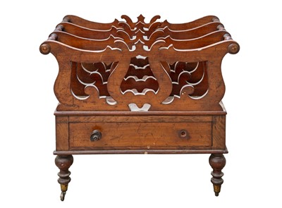 Lot 903 - A 19th century mahogany Canterbury.