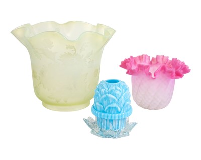 Lot 699 - A blue glass 'fairy lamp' night light.