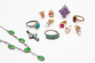 Lot 235 - A selection of gem-set jewellery.