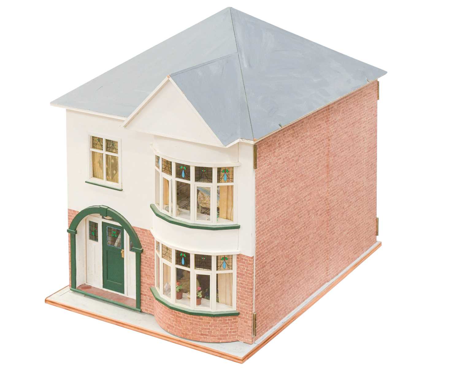 Lot 49 - A 1930s style, two storey dolls house.