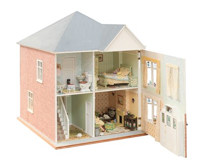 Lot 49 - A 1930s style, two storey dolls house.