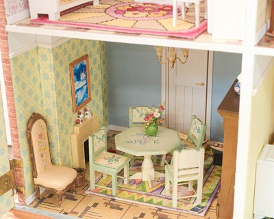 Lot 49 - A 1930s style, two storey dolls house.