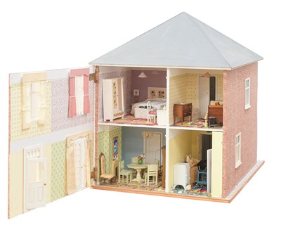 Lot 49 - A 1930s style, two storey dolls house.