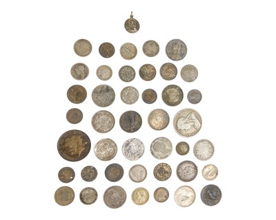 Lot 191 - Misc. Silver Coinage - GB and Worldwide.
