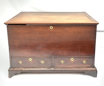 Lot 3128 - A good early George III mahogany linen storage...