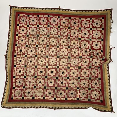 Lot 2844 - A large Indian applique wall hanging, approx...