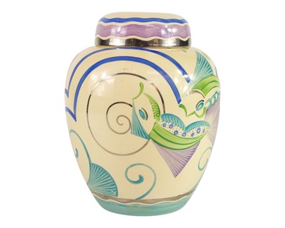 Lot 96 - An Art Deco Gray's pottery ginger jar and cover.