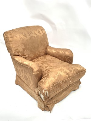 Lot 3168 - An upholstered armchair, stamped and labelled...