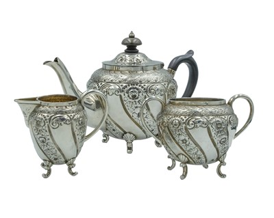 Lot 131 - A Victorian silver bachelor's tea set by Mappin & Webb.