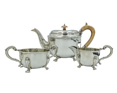Lot 136 - A George V silver tea set by Stower & Wragg Ltd.