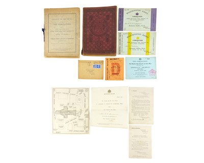 Lot 336 - Royalty Ephemera relating to 1902 and 1910 Coronation.