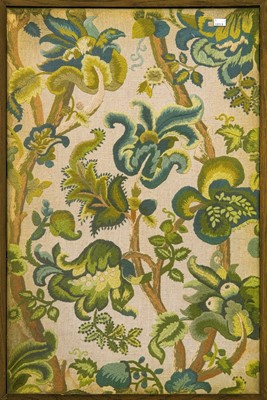 Lot 633 - A crewel work panel, circa 1930s.