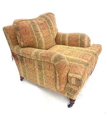 Lot 3230 - A Victorian style low armchair, with chenille...
