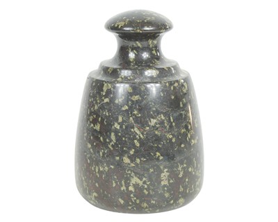 Lot 4 - A Cornish serpentine doorstop.