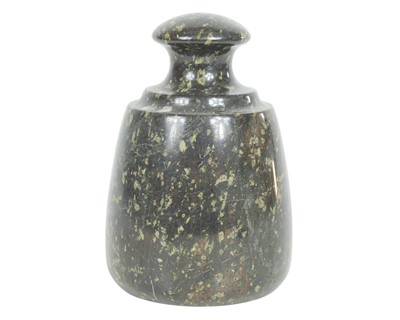 Lot 4 - A Cornish serpentine doorstop.