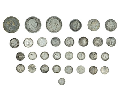 Lot 37 - GB & COMMONWEALTH - A selection of .925 silver pre-decimal coinage, George III-George V.