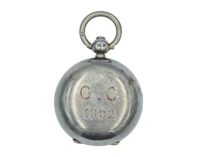 Lot 124 - A Victorian silver sovereign coin holder fob by Alfred Wigley.