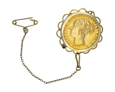 Lot 121 - A Victorian St George full sovereign brooch.