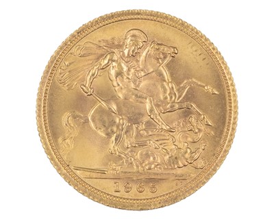 Lot 27 - GB - A QEII 1965 full sovereign gold coin.
