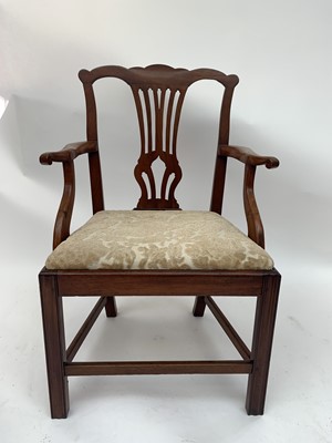 Lot 3178 - A George III mahogany carver chair, with...
