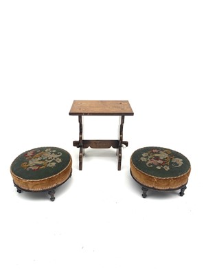 Lot 23 - A pair of Victorian circular mahogany...