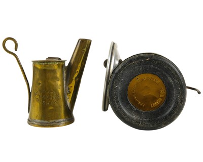 Lot 40 - A 19th century brass tallow miner's lamp.
