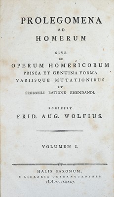 Lot 12 - Friedrich August Wolf (1759–1824)