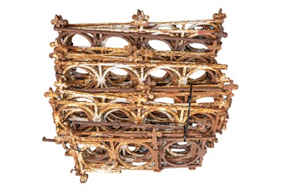 Lot 777 - A run of Victorian cast iron wall toppers/garden edging.