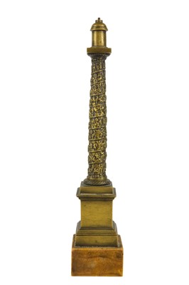 Lot 52 - A 19th century bronze grand tour model of the Vendôme column.