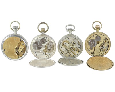 Lot 38 - A silver cased pocket watch.