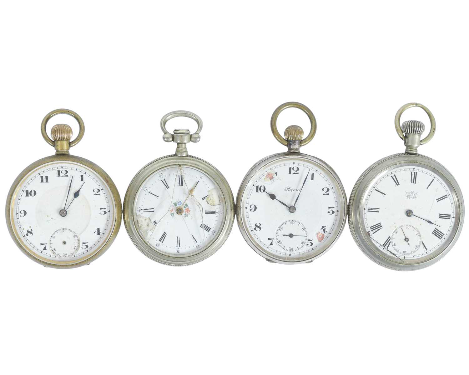Lot 38 - A silver cased pocket watch.